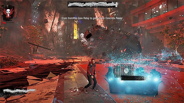 Do rdzenia przekaźnikowego podbiegnij dopiero wtedy gdy boss oddali się - 17b - Kill Augustine - pokonanie Augustine - Opis przejścia - inFamous: Second Son - poradnik, opis przejścia, miasto