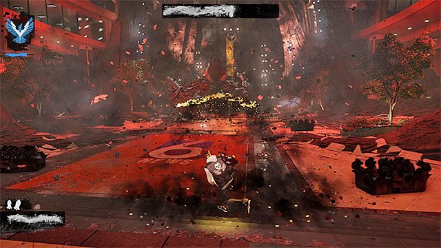 Używaj ataku Concrete Barrage do zadawania większych obrażeń Augustine - Brooke Augustine #2 - Pojedynki z bossami - inFamous: Second Son - poradnik, opis przejścia, miasto