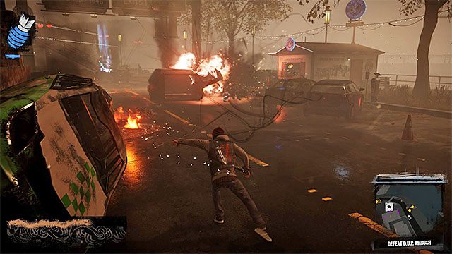 Atakuj silnie uzbrojonych żołnierzy z dystansu - 9 - The Fan - Opis przejścia - inFamous: Second Son - poradnik, opis przejścia, miasto
