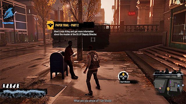 Miejsce rozpoczęcia kolejnej misji Tajemnic inFamous - Rozdział 2, część 2 - czynności do wykonania w grze - Tajemnice inFamous (inFamous Paper Trail) - inFamous: Second Son - poradnik, opis przejścia, miasto
