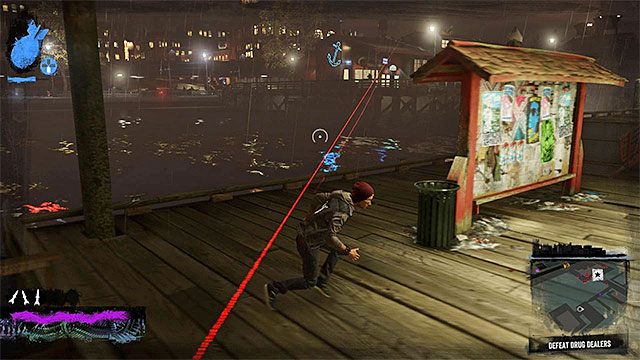 Unikaj ostrzału ze strony snajperów stojących na dachu północnego budynku - 7a - Trash the Stash - Opis przejścia - inFamous: Second Son - poradnik, opis przejścia, miasto 