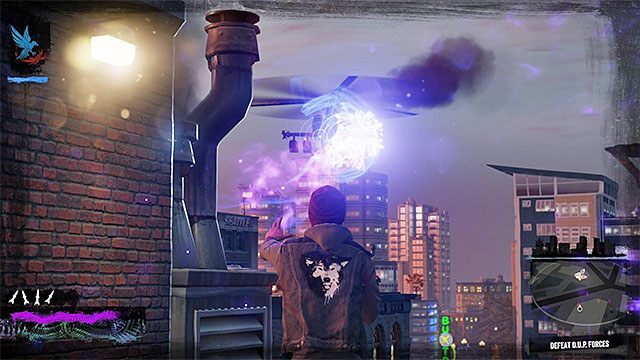 Zestrzelenie śmigłowca ma najwyższy priorytet - Lantern District - Przejęcie kontroli - Miasto - inFamous: Second Son - poradnik, opis przejścia, miasto 