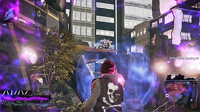 Działka automatyczne dobrze jest zniszczyć z bezpiecznej odległości - Denny Park - Trudniejsze aktywności - Miasto - inFamous: Second Son - poradnik, opis przejścia, miasto 