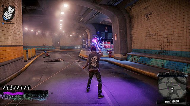 Pokonaj handlarzy narkotyków z tunelu i obejrzyj dron zwiadowczy - Rozdział 1, część 2 - czynności do wykonania w grze - Tajemnice inFamous (inFamous Paper Trail) - inFamous: Second Son - poradnik, opis przejścia, miasto 