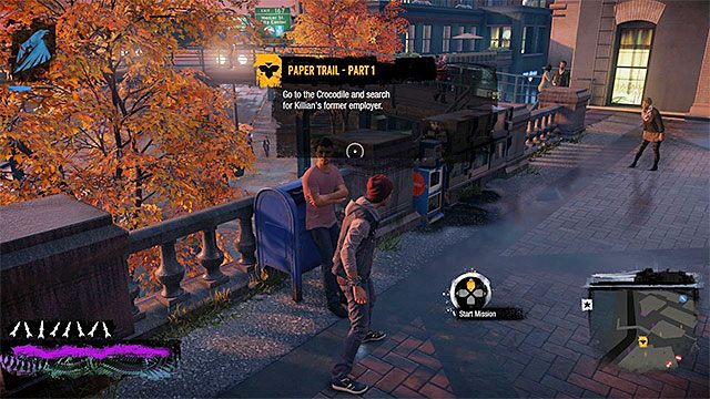 Miejsce rozpoczęcia trzeciej misji - Rozdział 1, część 3 - czynności do wykonania w grze - Tajemnice inFamous (inFamous Paper Trail) - inFamous: Second Son - poradnik, opis przejścia, miasto 