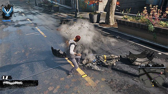 Moc betonu najszybciej odnawia się poprzez wysysanie energii z pokonanych wrogów - Beton (Concrete) - Umiejętności Delsina - inFamous: Second Son - poradnik, opis przejścia, miasto 