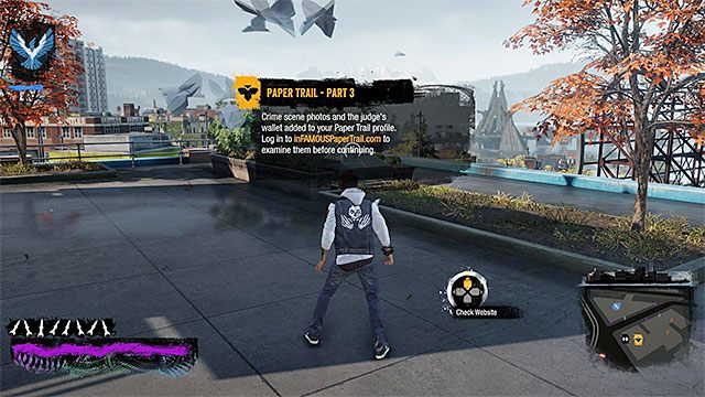 Miejsce rozpoczęcia trzeciego rozdziału - Rozdział 3, część 1 - czynności do wykonania w grze - Tajemnice inFamous (inFamous Paper Trail) - inFamous: Second Son - poradnik, opis przejścia, miasto 