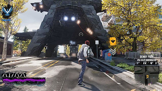 Miejsce rozpoczęcia czternastej misji Tajemnic inFamous - Rozdział 5, część 2 - czynności do wykonania w grze - Tajemnice inFamous (inFamous Paper Trail) - inFamous: Second Son - poradnik, opis przejścia, miasto 