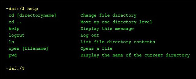 Lista komend wyświetlana jest po wpisaniu polecenia help - Rozdział 5, część 2 - czynności do wykonania poza grą - Tajemnice inFamous (inFamous Paper Trail) - inFamous: Second Son - poradnik, opis przejścia, miasto