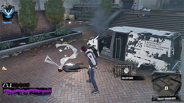 Zabierz pozostawionego przez Celię gołębia - Rozdział 5, część 3 - czynności do wykonania w grze - Tajemnice inFamous (inFamous Paper Trail) - inFamous: Second Son - poradnik, opis przejścia, miasto 