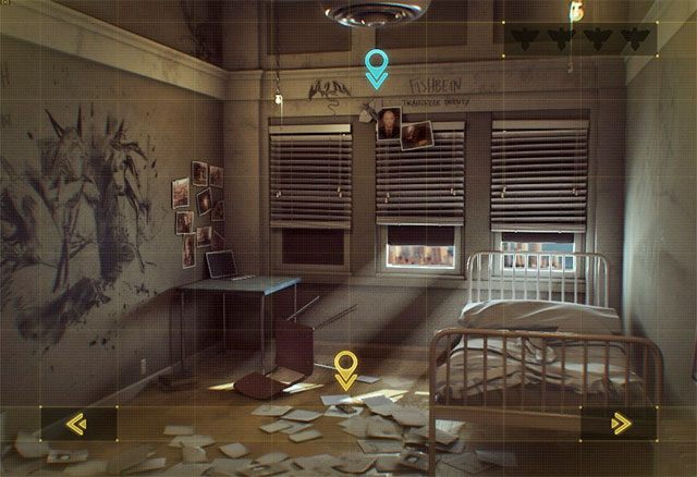 Jeden z czterech ekranów oferujących podgląd wnętrza mieszkania Celii - Rozdział 6, część 3 - czynności do wykonania poza grą - Tajemnice inFamous (inFamous Paper Trail) - inFamous: Second Son - poradnik, opis przejścia, miasto