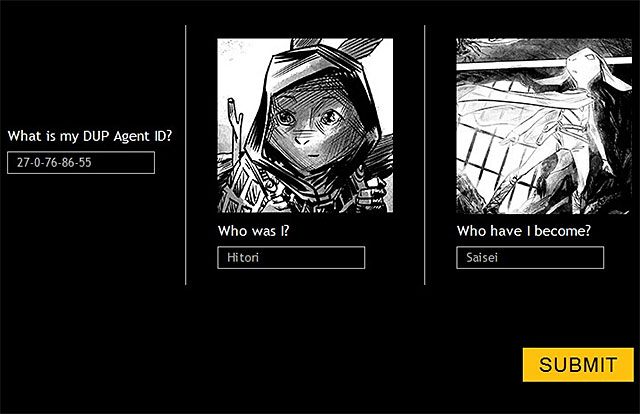 Ostatnia zagadka polega na wprowadzeniu odpowiedzi do trzech pól na ekranie komputera (powyższy obrazek) - Rozdział 6, część 3 - czynności do wykonania poza grą - Tajemnice inFamous (inFamous Paper Trail) - inFamous: Second Son - poradnik, opis przejścia, miasto