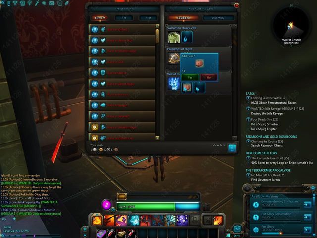 Wkładanie runy do zbroi - 5. Crafting | WildStar - WildStar - przewodnik po grze