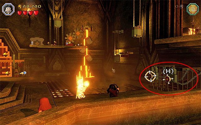 Użyj dwukrotnie łuku i następnie grając jako Sauron dotrzyj do sekretu - Etap 1 (Greatest Kingdom in Middle-Earth) - LEGO The Hobbit - poradnik do gry
