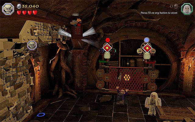 Wymagania: umiejętność chodzenia po ścianach (np - Etap 2 (An Unexpected Party) - LEGO The Hobbit - poradnik do gry