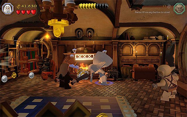 Miejsce użycia laski Sarumana - Etap 2 (An Unexpected Party) - LEGO The Hobbit - poradnik do gry