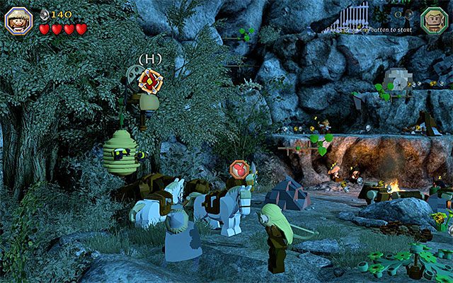 Używaj procy na lewej tarczy - Etap 3 (Azog the Defiler) - LEGO The Hobbit - poradnik do gry