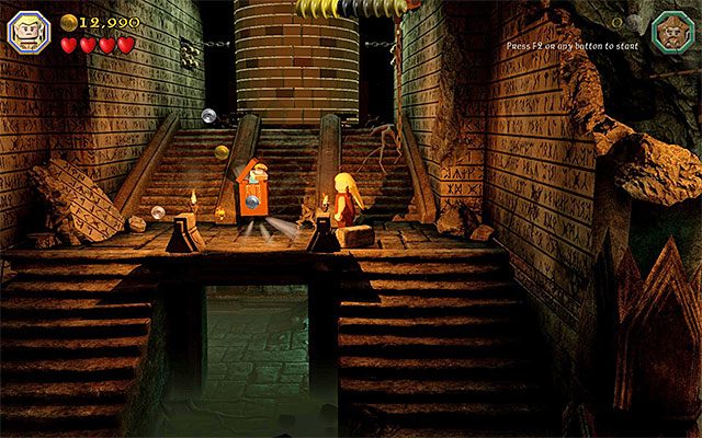 Minizestaw jest nad wyjściem z jaskini - Etap 3 (Azog the Defiler) - LEGO The Hobbit - poradnik do gry