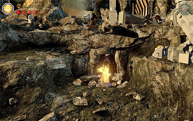 Jaskinia jest po prawej stronie - Etap 3 (Azog the Defiler) - LEGO The Hobbit - poradnik do gry