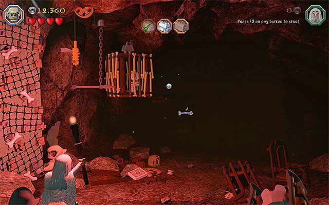 Wymagania: laska (dowolny czarodziej), umiejętność chodzenia po ścianach (np - Etap 5 (The Troll Hoard) - LEGO The Hobbit - poradnik do gry