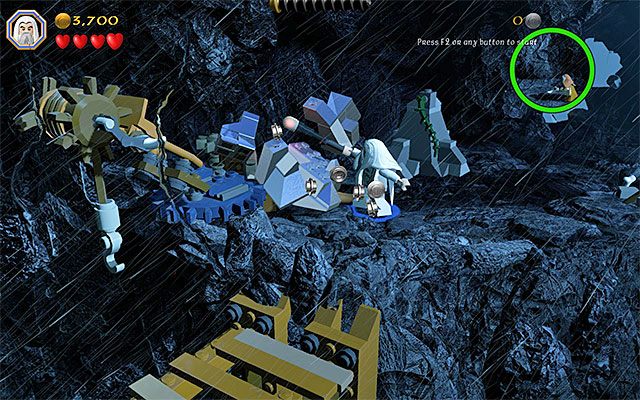 Miejsce użycia laski Sarumana - Etap 6 (Over Hill and Under Hill) - LEGO The Hobbit - poradnik do gry