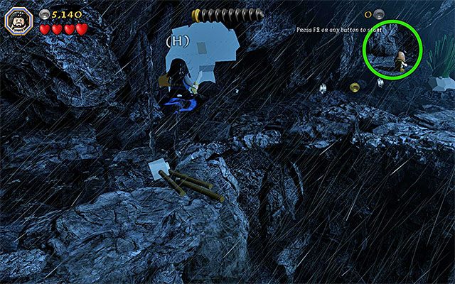 Ściana skrywająca minizestaw - Etap 6 (Over Hill and Under Hill) - LEGO The Hobbit - poradnik do gry