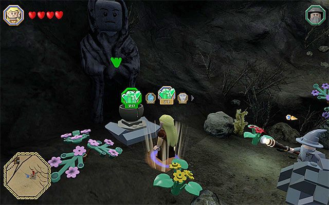 Podchodź do każdego ołtarza i składaj ofiarę w postaci klejnotów - Odnajdywanie schematów (1-8) - LEGO The Hobbit - poradnik do gry