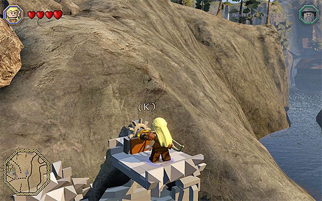 Musisz dotrzeć do mechanizmu zlokalizowanego nad zamkniętą bramą - Odnajdywanie schematów (1-8) - LEGO The Hobbit - poradnik do gry