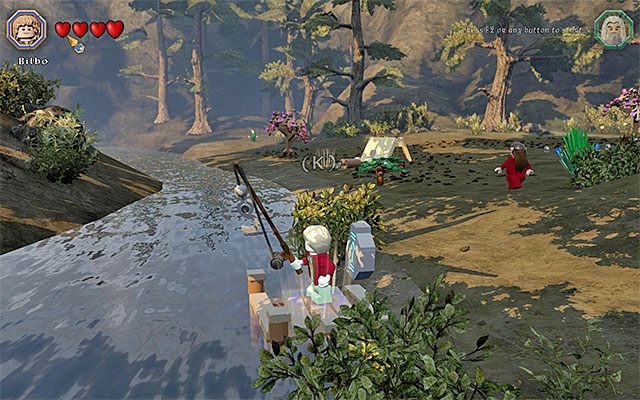 Miejsce zaliczenia mini-gry wędkarskiej - Odnajdywanie schematów (9-16) - LEGO The Hobbit - poradnik do gry