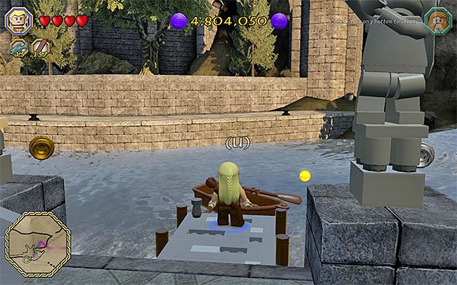 Do klocka można dotrzeć wyłącznie dzięki użyciu łodzi - Odnajdywanie mithrilowych klocków (1-15) - LEGO The Hobbit - poradnik do gry