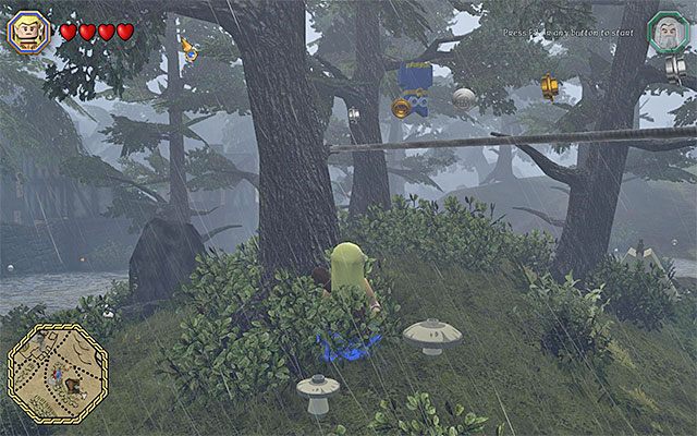 Miejsce doskoczenia do pierwszej liny - Odnajdywanie mithrilowych klocków (1-15) - LEGO The Hobbit - poradnik do gry