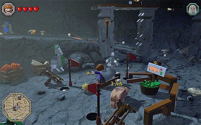 Prosiak musi znaleźć się w prawej zagrodzie - Odnajdywanie mithrilowych klocków (1-15) - LEGO The Hobbit - poradnik do gry