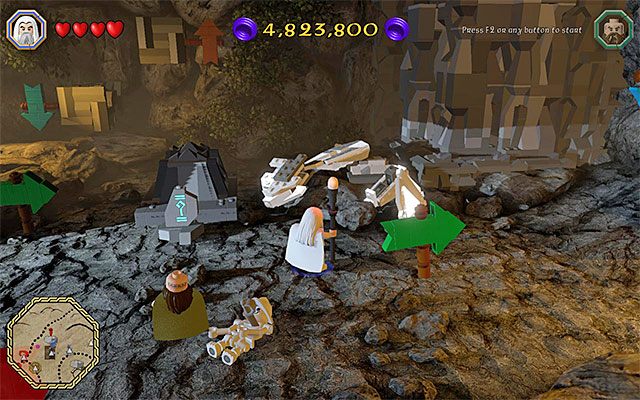 W trakcie niszczenia obiektów z okolicy skorzystaj m.in. z usług Doriego i Sarumana - Odnajdywanie mithrilowych klocków (1-15) - LEGO The Hobbit - poradnik do gry