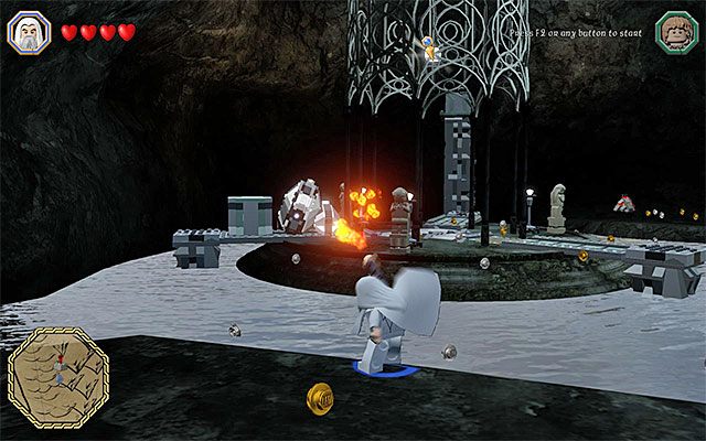 Zniszcz mithrilowe przeszkody z wykorzystaniem laski Sarumana - Odnajdywanie mithrilowych klocków (16-30) - LEGO The Hobbit - poradnik do gry