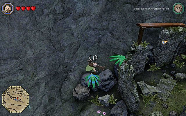 Pierwsza roślina jest na lewo od ruin - Odnajdywanie mithrilowych klocków (16-30) - LEGO The Hobbit - poradnik do gry
