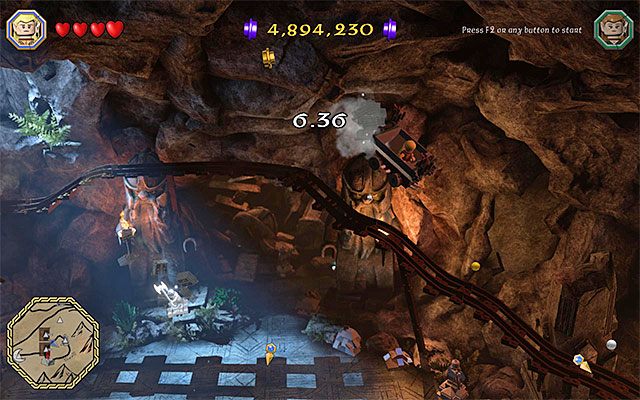 Musisz wciskać w odpowiednich momentach klawisz skoku żeby przelatywać przez pierścienie - Odnajdywanie mithrilowych klocków (31-45) - LEGO The Hobbit - poradnik do gry