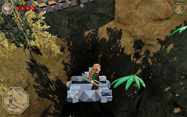 W trakcie wspinaczki idealnie dopasuj momenty przebiegnięcia po ruchomych platformach - Odnajdywanie mithrilowych klocków (31-45) - LEGO The Hobbit - poradnik do gry