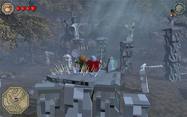 Miejsce wykonania akcji zespołowej - Odnajdywanie mithrilowych klocków (31-45) - LEGO The Hobbit - poradnik do gry