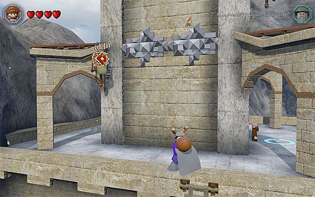 Trafiaj kamyki w kolejne tarcze - Odnajdywanie mithrilowych klocków (46-60) - LEGO The Hobbit - poradnik do gry