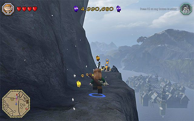 Górska ścieżka prowadząca w stronę sekretu - Odnajdywanie mithrilowych klocków (46-60) - LEGO The Hobbit - poradnik do gry