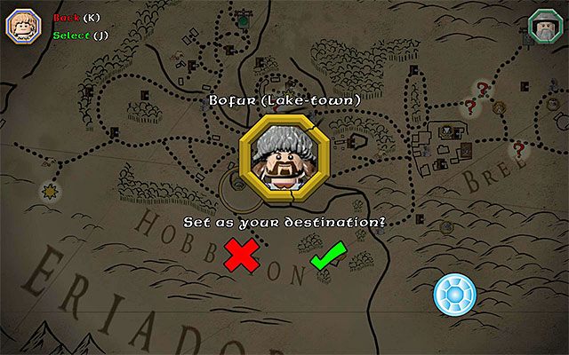 Przykładowa ikona postaci znajdującej się w świecie gry - Śródziemie - Grywalne postacie - LEGO The Hobbit - poradnik do gry