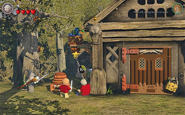 Miejsce, w którym musisz skonstruować zaczep i się go złapać - Etap 9 (Queer Lodgings) - Chatka w lesie - LEGO The Hobbit - poradnik do gry