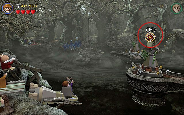 Wybierz Oriego i ponownie przygotuj jego procę (Oris Slingshot) - Etap 10 (Flies and Spiders) - Mroczna Puszcza - LEGO The Hobbit - poradnik do gry