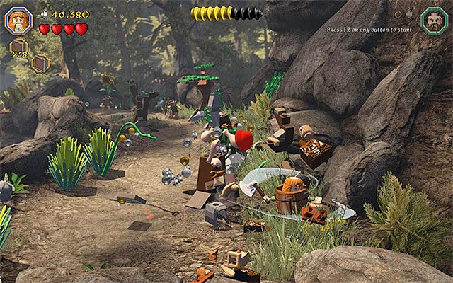 Atakuj potwory i niszcz otoczenie - Etap 11 (Barrels Out of Bond) - Spływ rzeką - LEGO The Hobbit - poradnik do gry