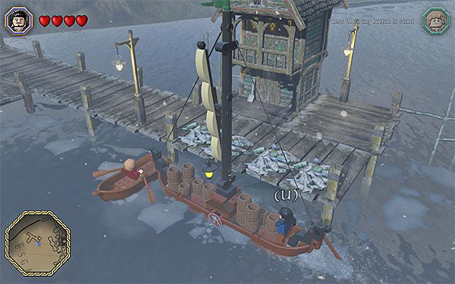 Po raz pierwszy w trakcie gry konieczne okaże się skorzystanie ze statku - Śródziemie - Przedostanie się do Esgaroth - LEGO The Hobbit - poradnik do gry