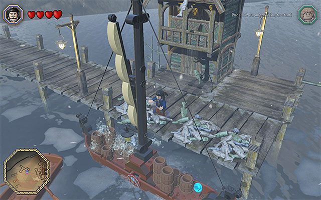 Przerzucaj ryby na okręt - Śródziemie - Przedostanie się do Esgaroth - LEGO The Hobbit - poradnik do gry