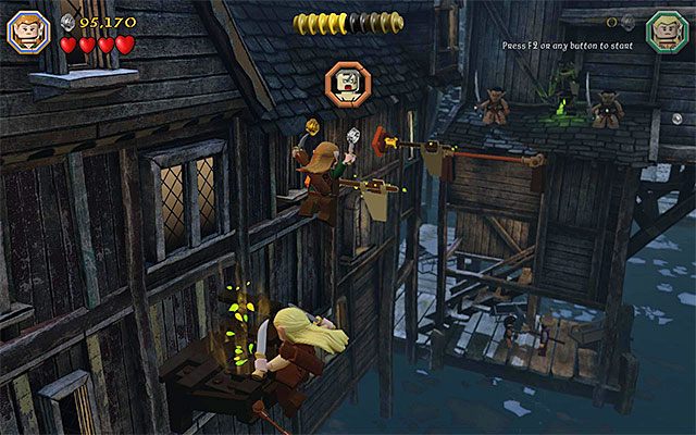 Polegaj na dalekich skokach elfów - Etap 12 (A Warm Welcome) - Pojedynek z Bolgiem - LEGO The Hobbit - poradnik do gry