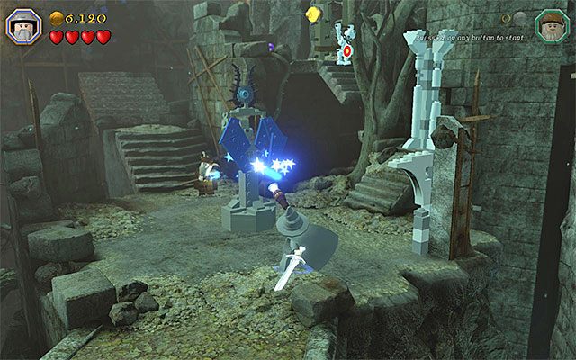 Zbuduj wieżę i prześlij dzięki niej strumień energii - Etap 14 (The Necromancer) - Zewnętrzna część twierdzy - LEGO The Hobbit - poradnik do gry