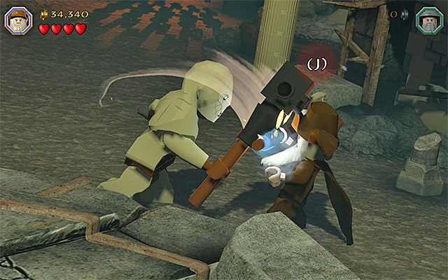 Zadaj bossowi obrażenia w bezpośredniej walce - Etap 14 (The Necromancer) - Pojedynek z Azogiem Plugawym - LEGO The Hobbit - poradnik do gry