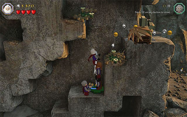 Zbuduj wieżę z krasnoludów i wdrap się na nią - Etap 15 (On the Doorstep) - Wspinaczka - LEGO The Hobbit - poradnik do gry
